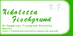nikoletta fischgrund business card
